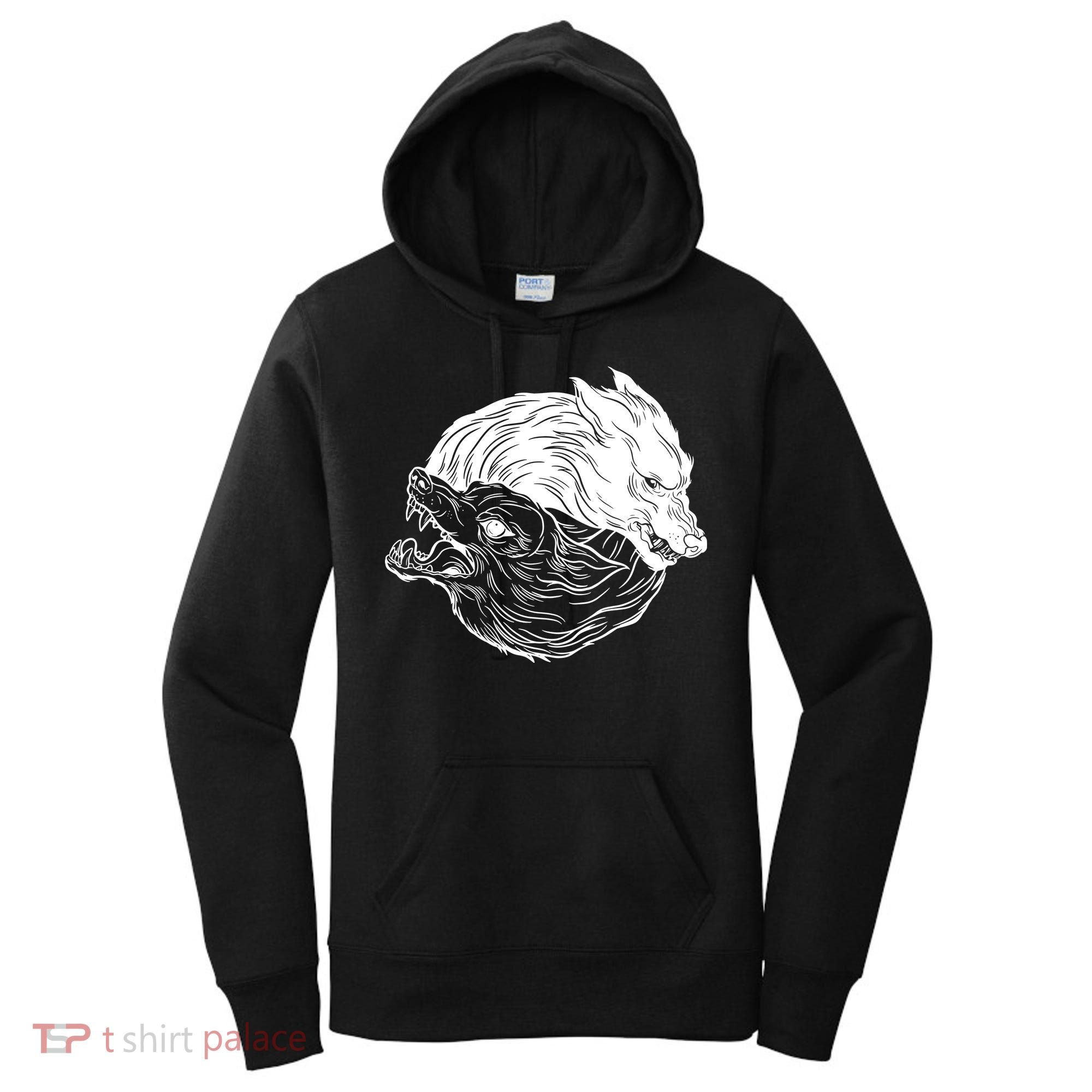 Ying Yang Wolves Women's Hoodie