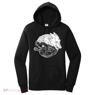 Ying Yang Wolves Women's Hoodie