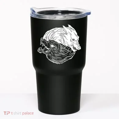Ying Yang Wolves Tumbler