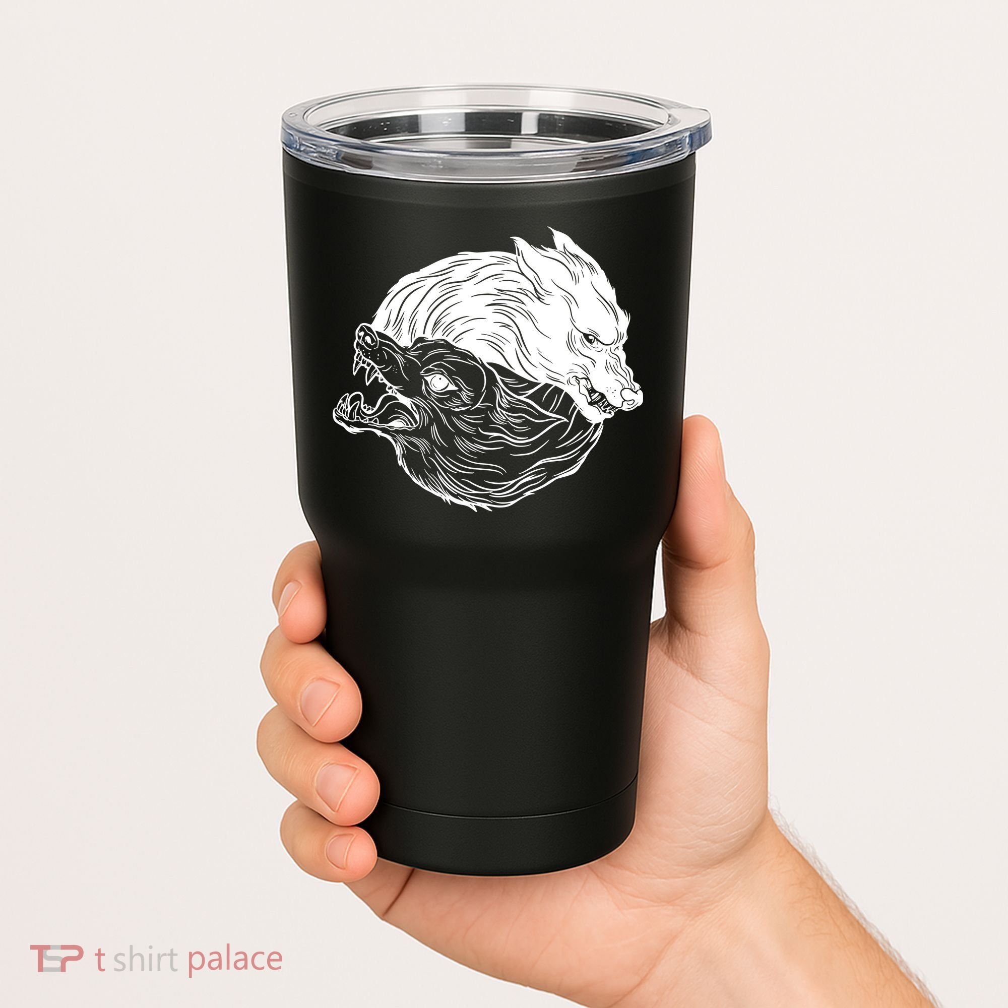 Ying Yang Wolves Tumbler