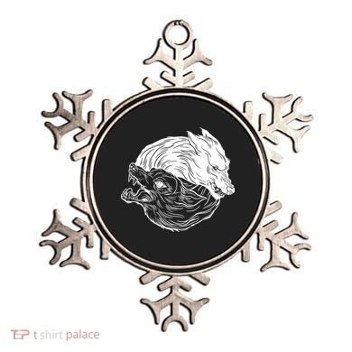 Ying Yang Wolves Ornament