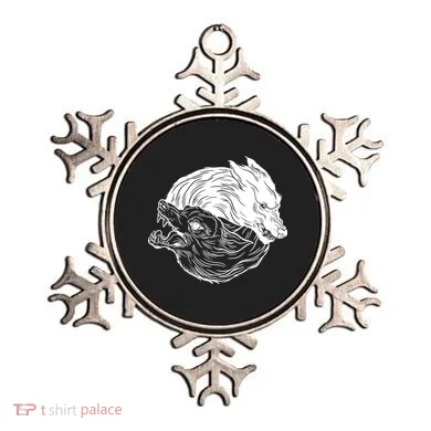 Ying Yang Wolves Ornament