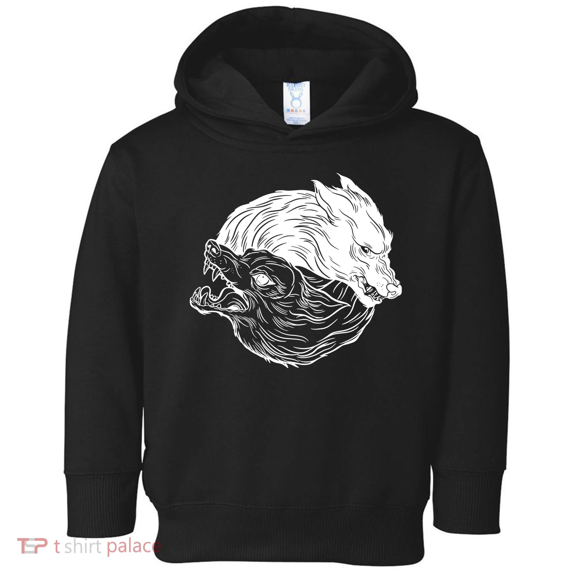 Ying Yang Wolves Toddler Hoodie