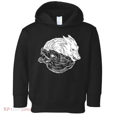 Ying Yang Wolves Toddler Hoodie