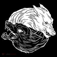 Ying Yang Wolves Toddler Hoodie thumb 2