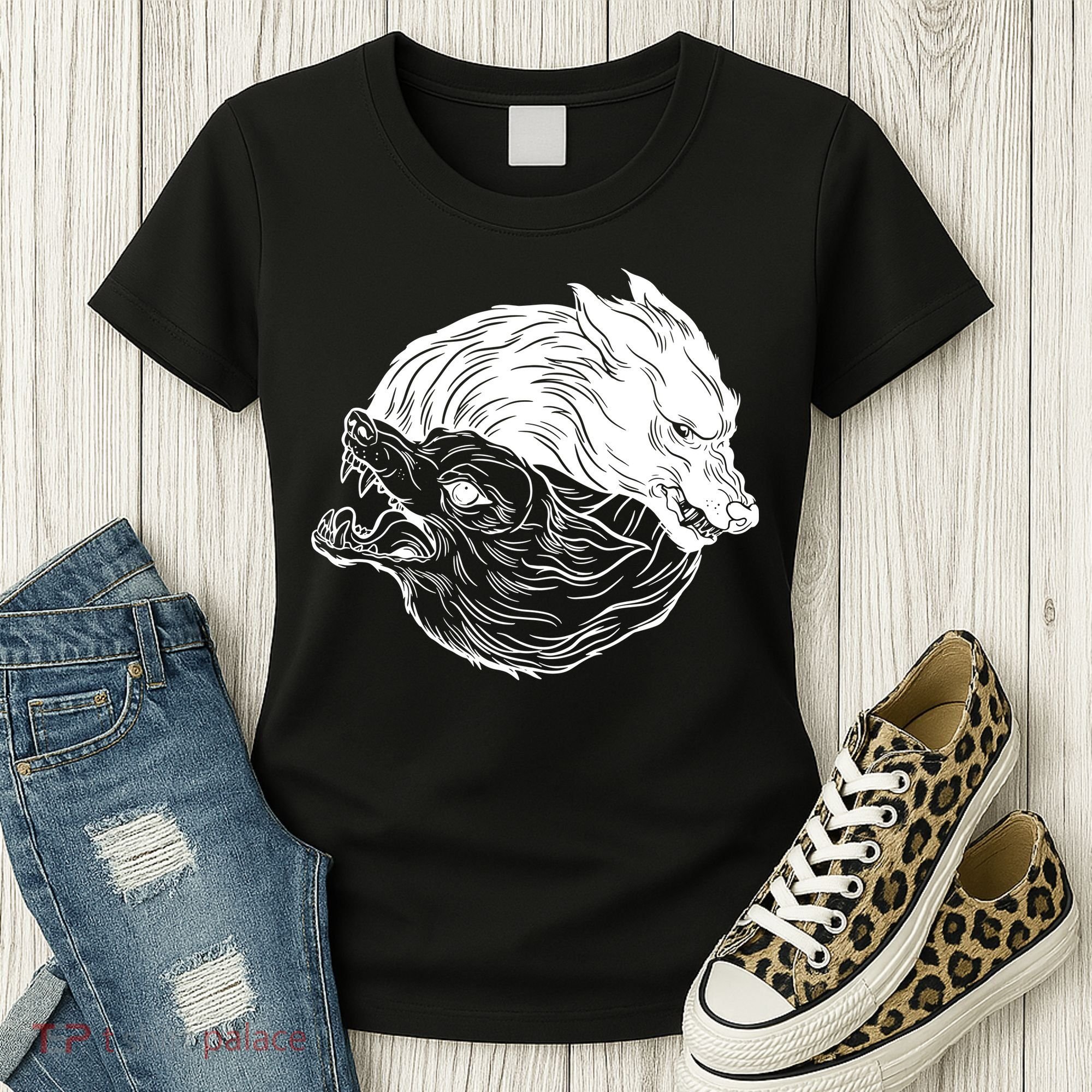 Ying Yang Wolves Women's T-Shirt
