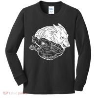 Ying Yang Wolves Kids Long Sleeve Shirt thumb 0
