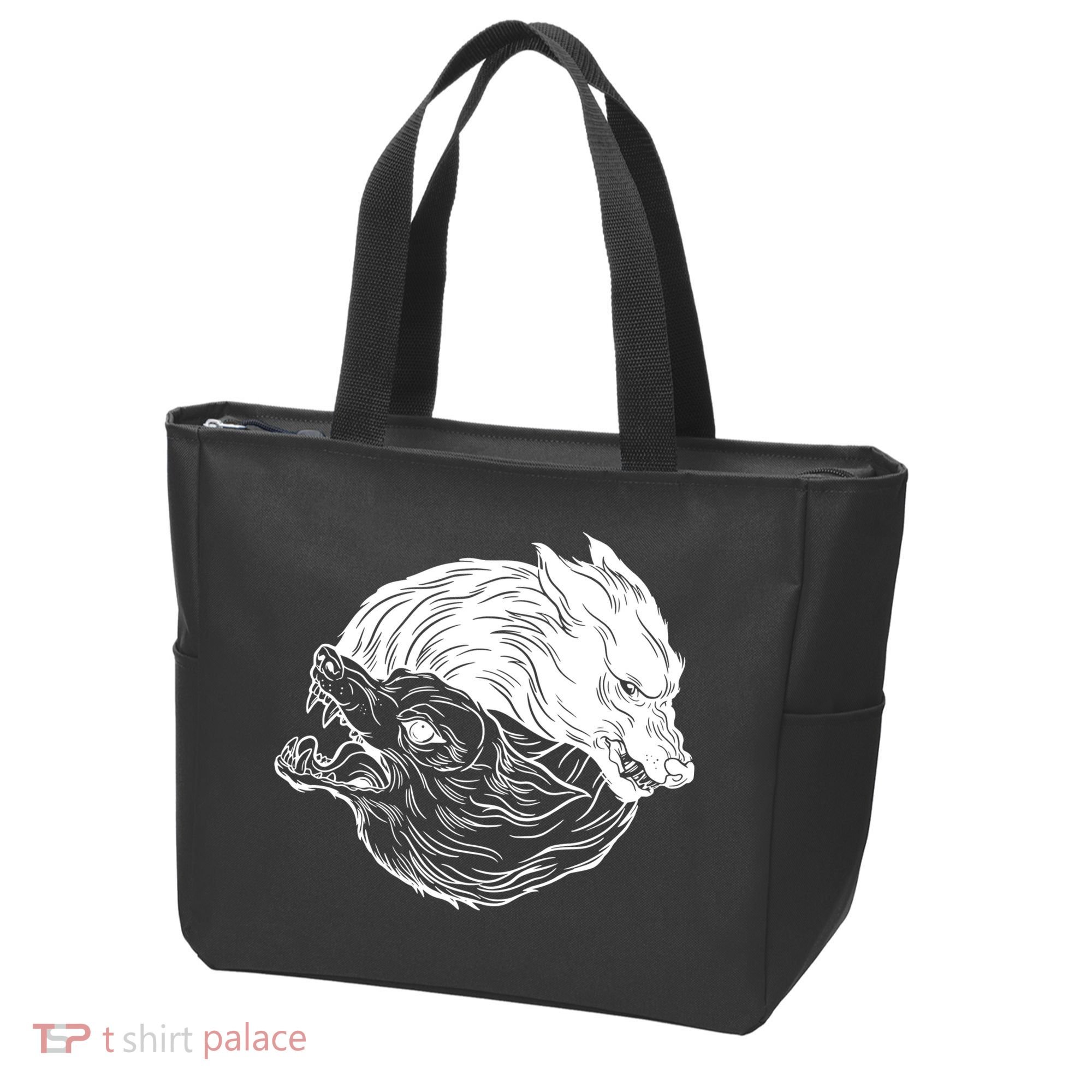Ying Yang Wolves Tote Bag