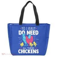 Yes I Really Do Need All These Chickens Funny Gift Funny Farmer Funny Gift Tote Bag thumb 0