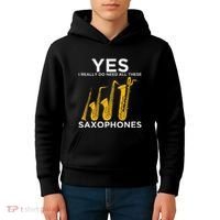 Yes I Really Do Need All These Saxophones Kids Hoodie thumb 4