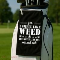 Yes I Smell Like Weed Golf Towel thumb 2