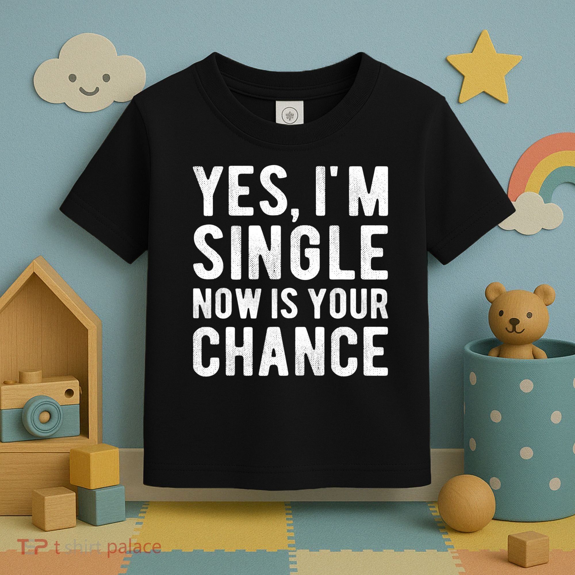 Yes, I'm Single Now Is Your Chance Funny Dating Toddler T-Shirt