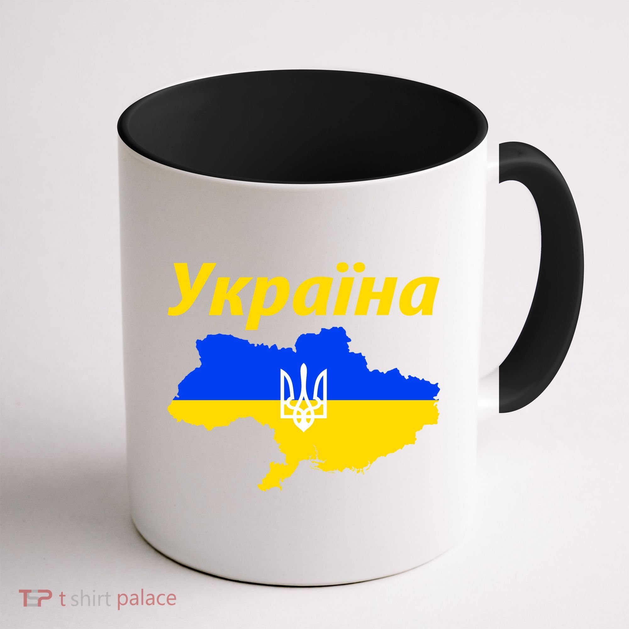 YKPAIHA I Stand With Ukraine Support Military Flag Coffee Mug