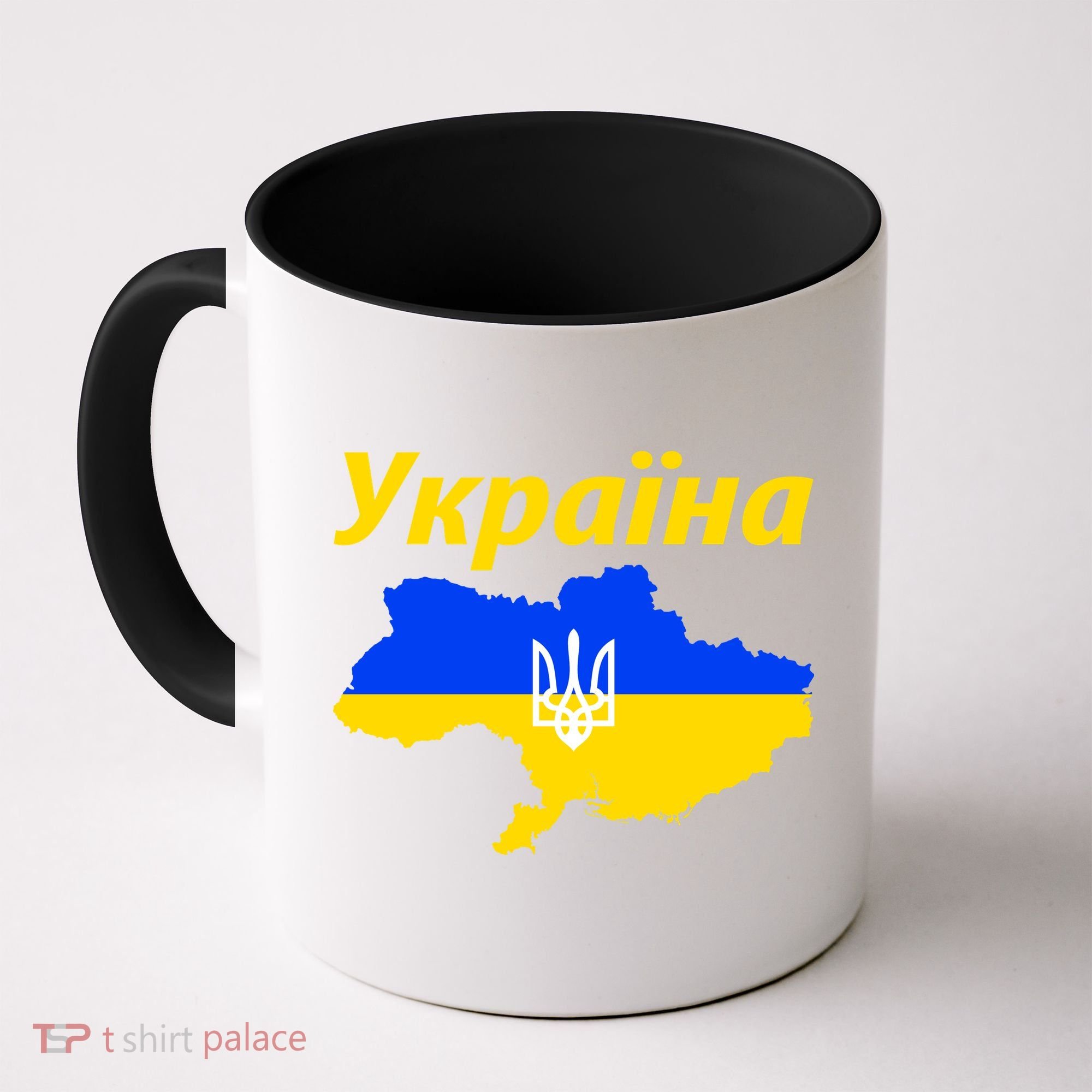 YKPAIHA I Stand With Ukraine Support Military Flag Coffee Mug
