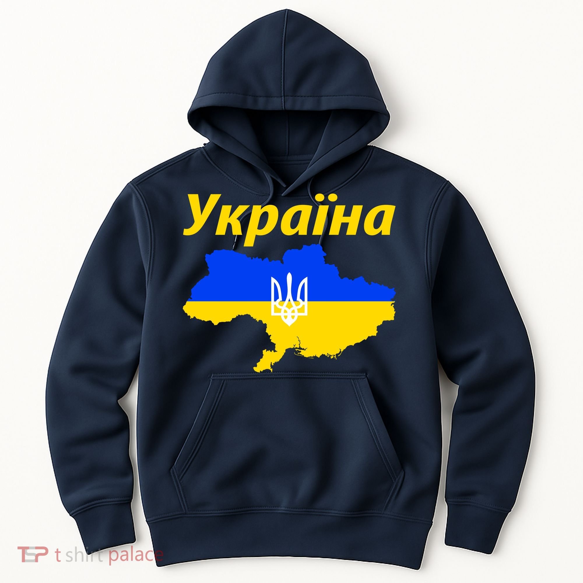 YKPAIHA I Stand With Ukraine Support Military Flag Hoodie