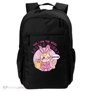 Yes I'm The Real Easter Bunny Funny Cat Backpack
