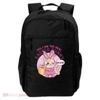 Yes I'm The Real Easter Bunny Funny Cat Backpack thumb 0