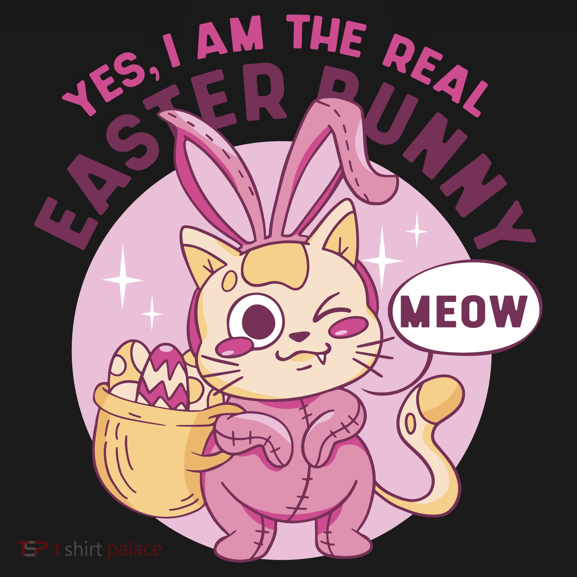 Yes I'm The Real Easter Bunny Funny Cat Toddler Hoodie