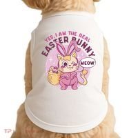 Yes I'm The Real Easter Bunny Funny Cat Doggie Tank thumb 0