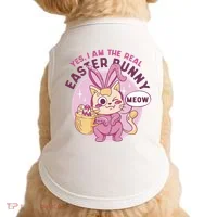 Yes I'm The Real Easter Bunny Funny Cat Doggie Tank thumb 0