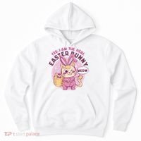 Yes I'm The Real Easter Bunny Funny Cat Hoodie thumb 0