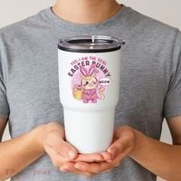 Yes I'm The Real Easter Bunny Funny Cat Tumbler thumb 2