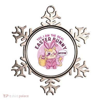 Yes I'm The Real Easter Bunny Funny Cat Ornament