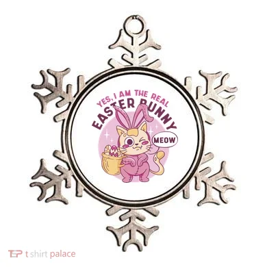 Yes I'm The Real Easter Bunny Funny Cat Ornament