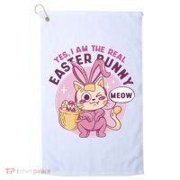 Yes I'm The Real Easter Bunny Funny Cat Golf Towel thumb 0