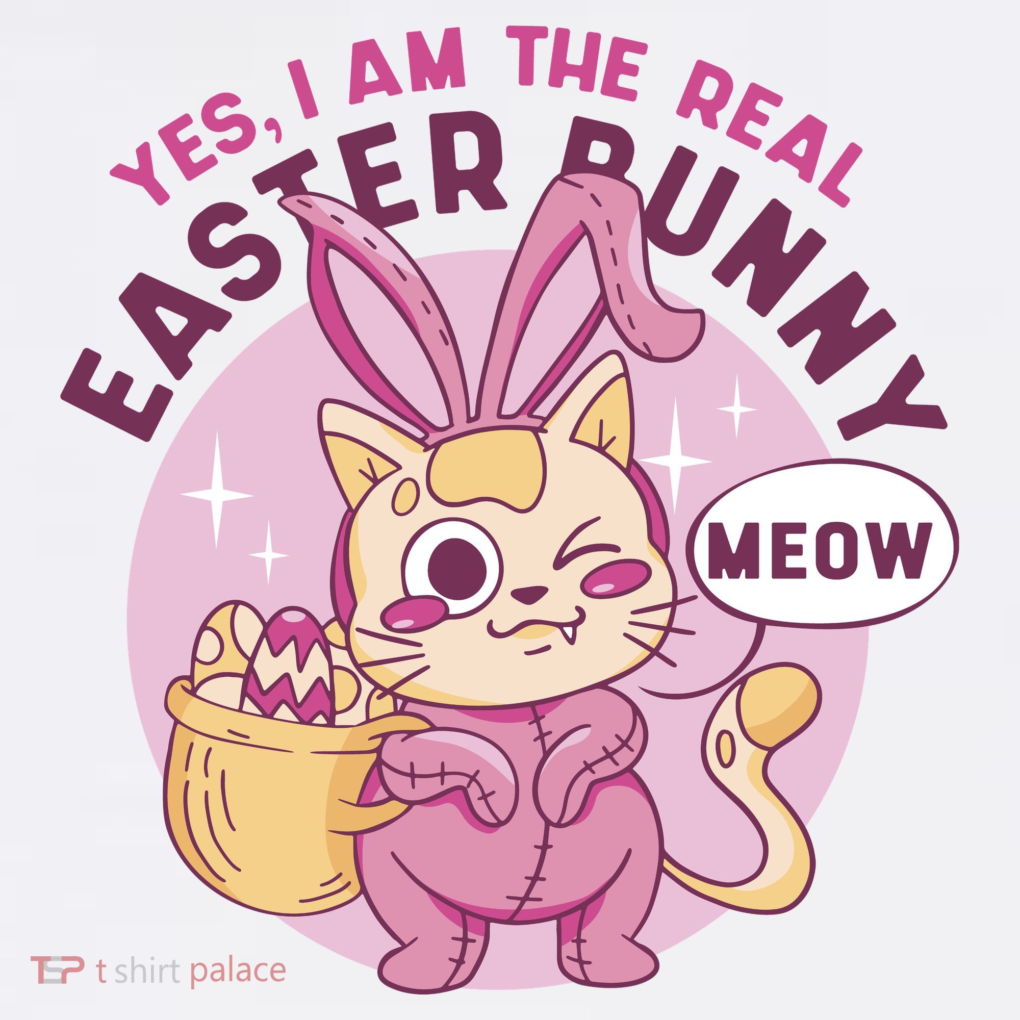 Yes I'm The Real Easter Bunny Funny Cat Visor