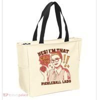 Yes I'm That Crazy Pickleball Lady Funny Tote Bag thumb 2