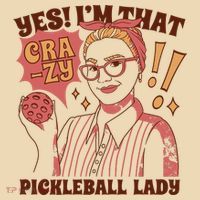 Yes I'm That Crazy Pickleball Lady Funny Tote Bag thumb 4