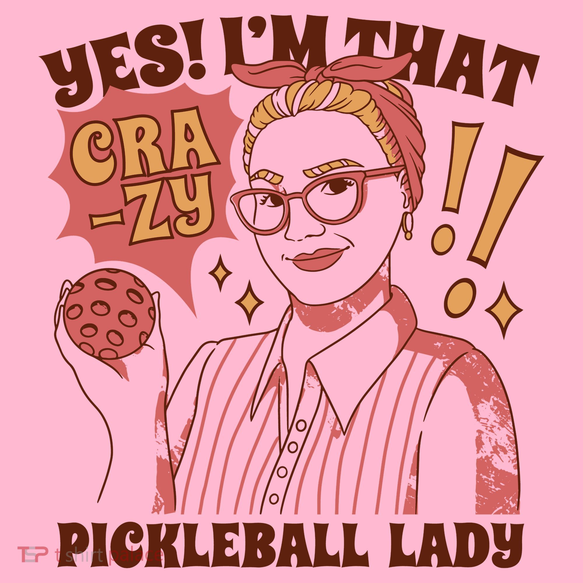 Yes I'm That Crazy Pickleball Lady Funny Coaster