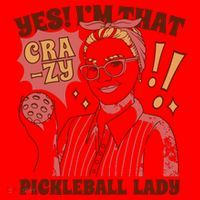 Yes I'm That Crazy Pickleball Lady Funny Santa Hat thumb 1