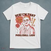 Yes I'm That Crazy Pickleball Lady Funny T-Shirt thumb 5