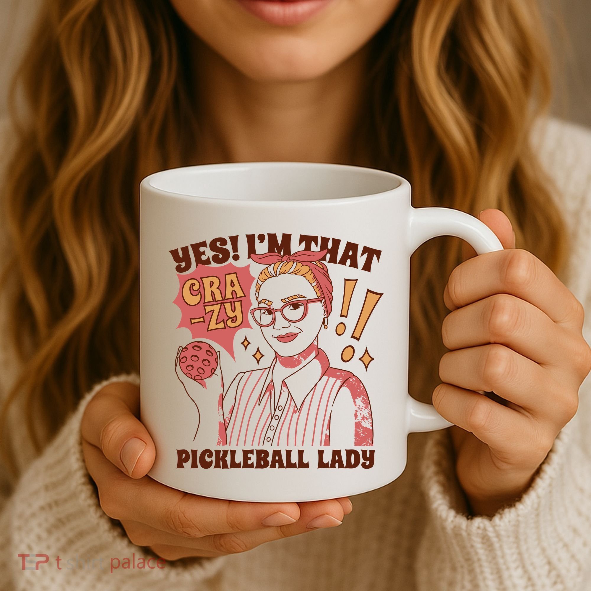 Yes I'm That Crazy Pickleball Lady Funny Coffee Mug