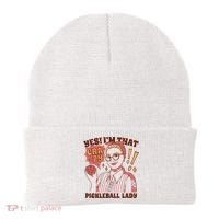 Yes I'm That Crazy Pickleball Lady Funny Beanie thumb 0