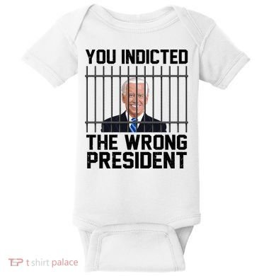 You Indicted The Wrong President Joe Biden Funny Baby Bodysuit