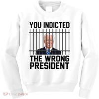 You Indicted The Wrong President Joe Biden Funny Kids Sweatshirt thumb 0