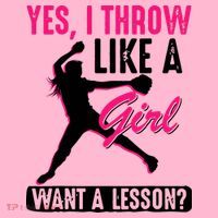Yes I Throw Like A Girl Cool Pitchers Funny Softball Gift Coaster thumb 2