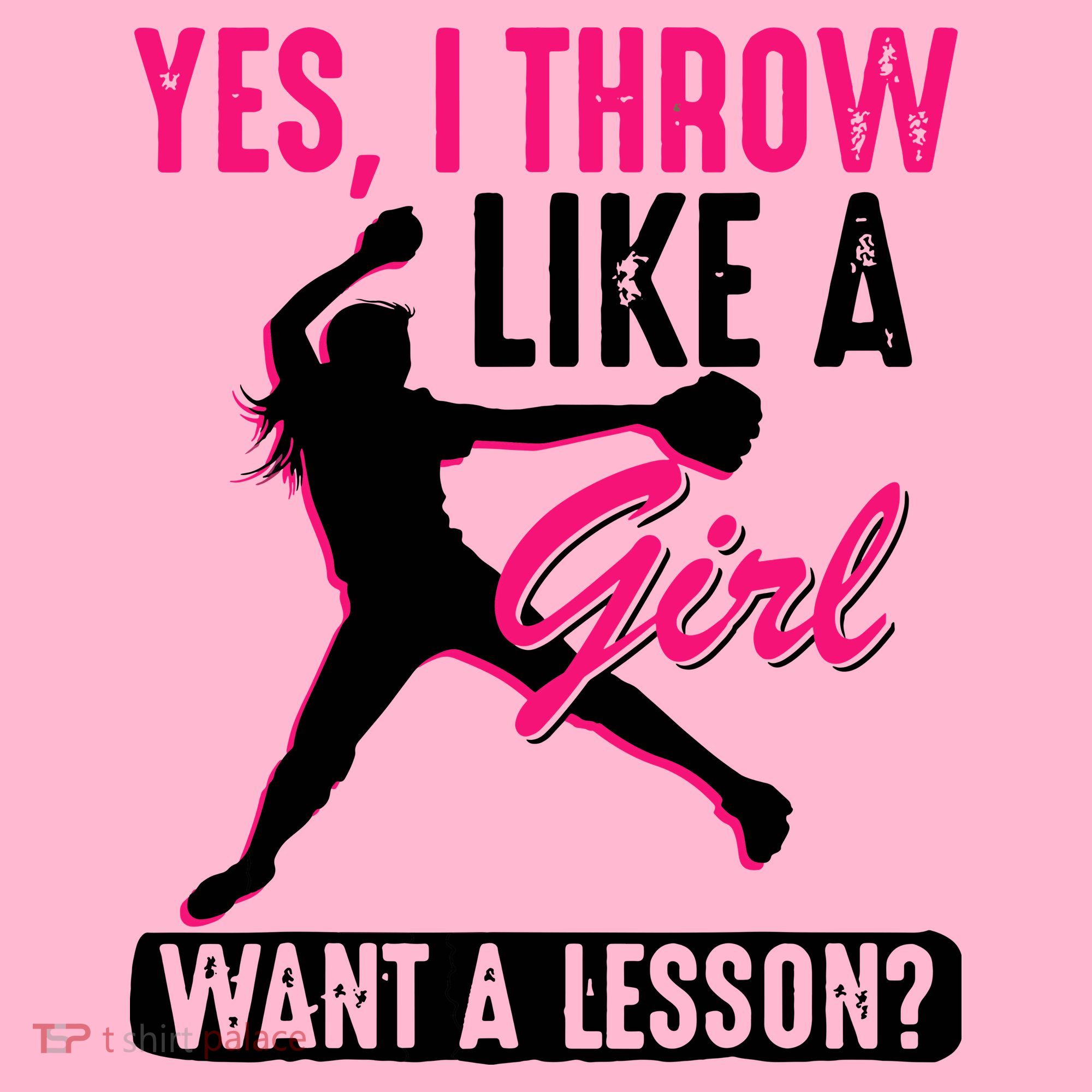 Yes I Throw Like A Girl Cool Pitchers Funny Softball Gift Coaster