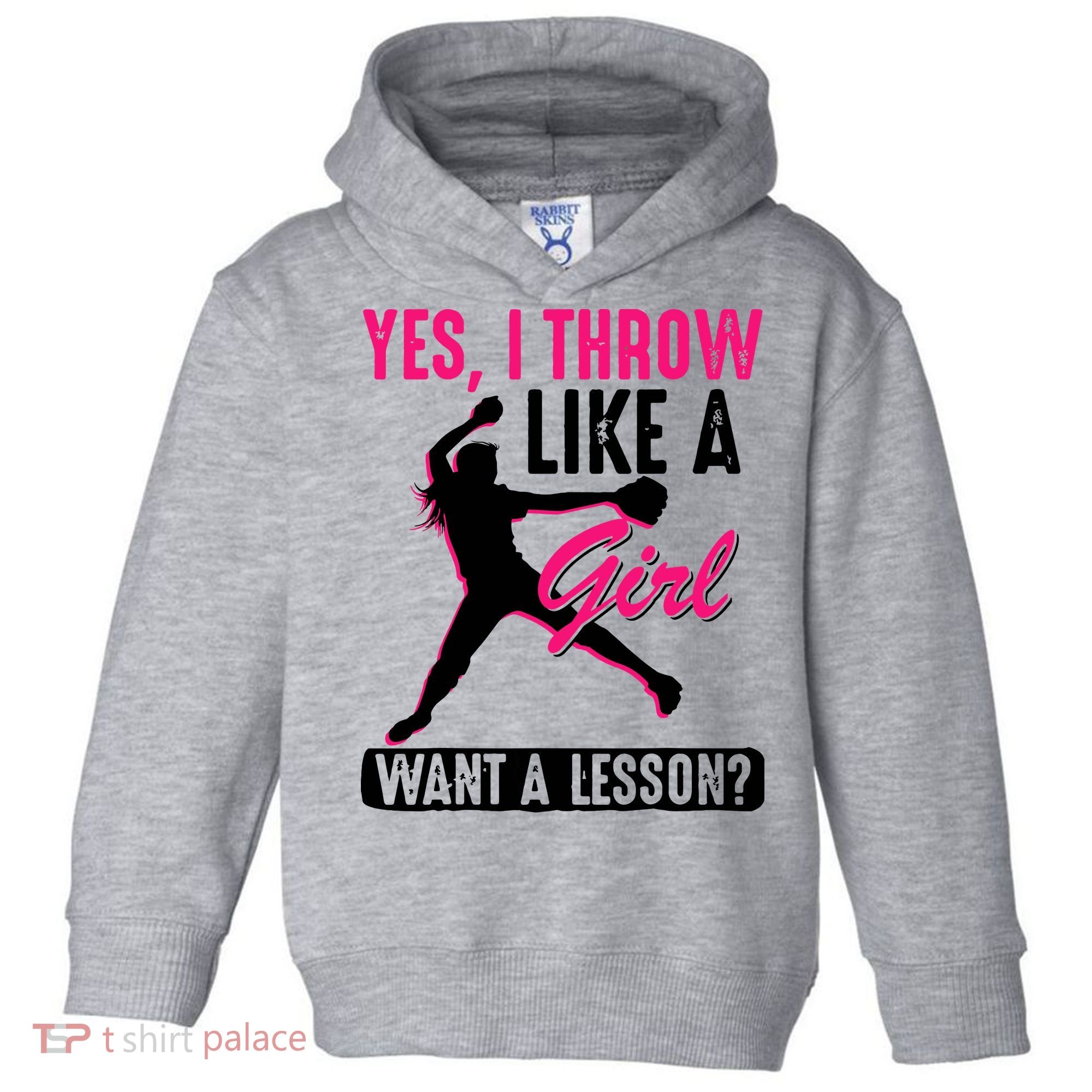 Yes I Throw Like A Girl Cool Pitchers Funny Softball Gift Toddler Hoodie
