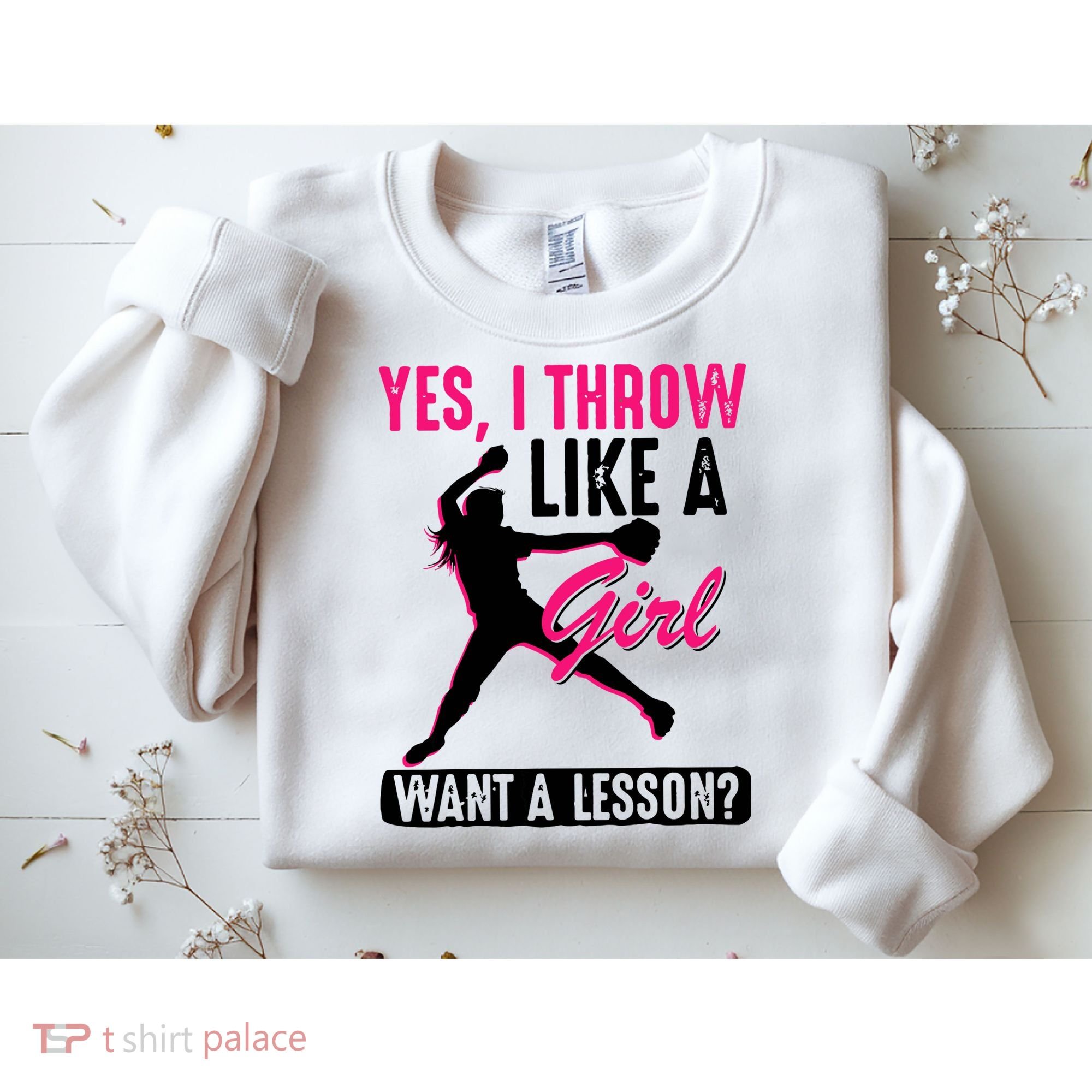 Yes I Throw Like A Girl Cool Pitchers Funny Softball Gift Sweatshirt