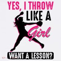 Yes I Throw Like A Girl Cool Pitchers Funny Softball Gift Beanie thumb 2