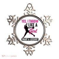Yes I Throw Like A Girl Cool Pitchers Funny Softball Gift Ornament thumb 0