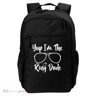 Yup Im The Ring Dude Funny Ring Bearer Wedding Gift Backpack