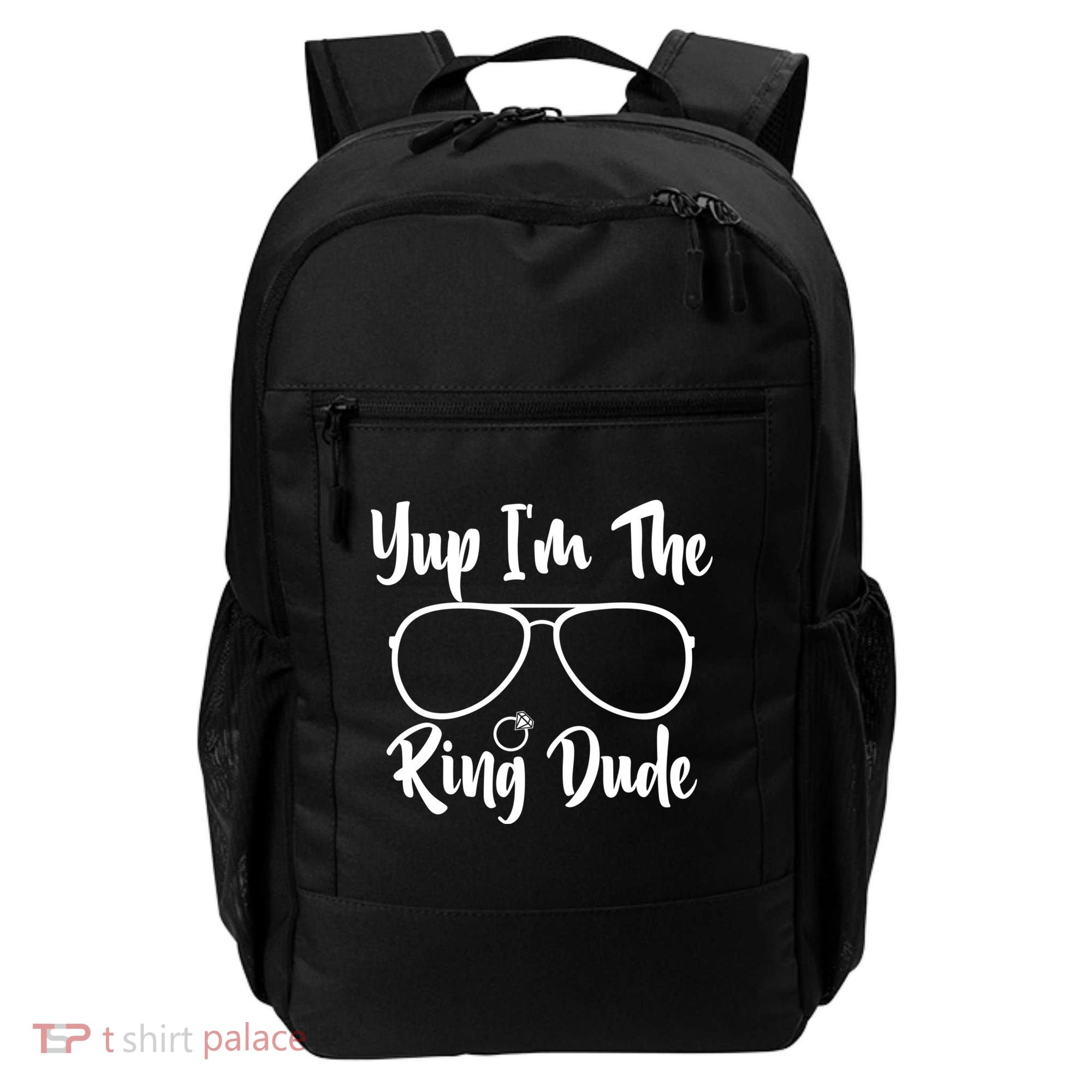 Yup Im The Ring Dude Funny Ring Bearer Wedding Gift Backpack