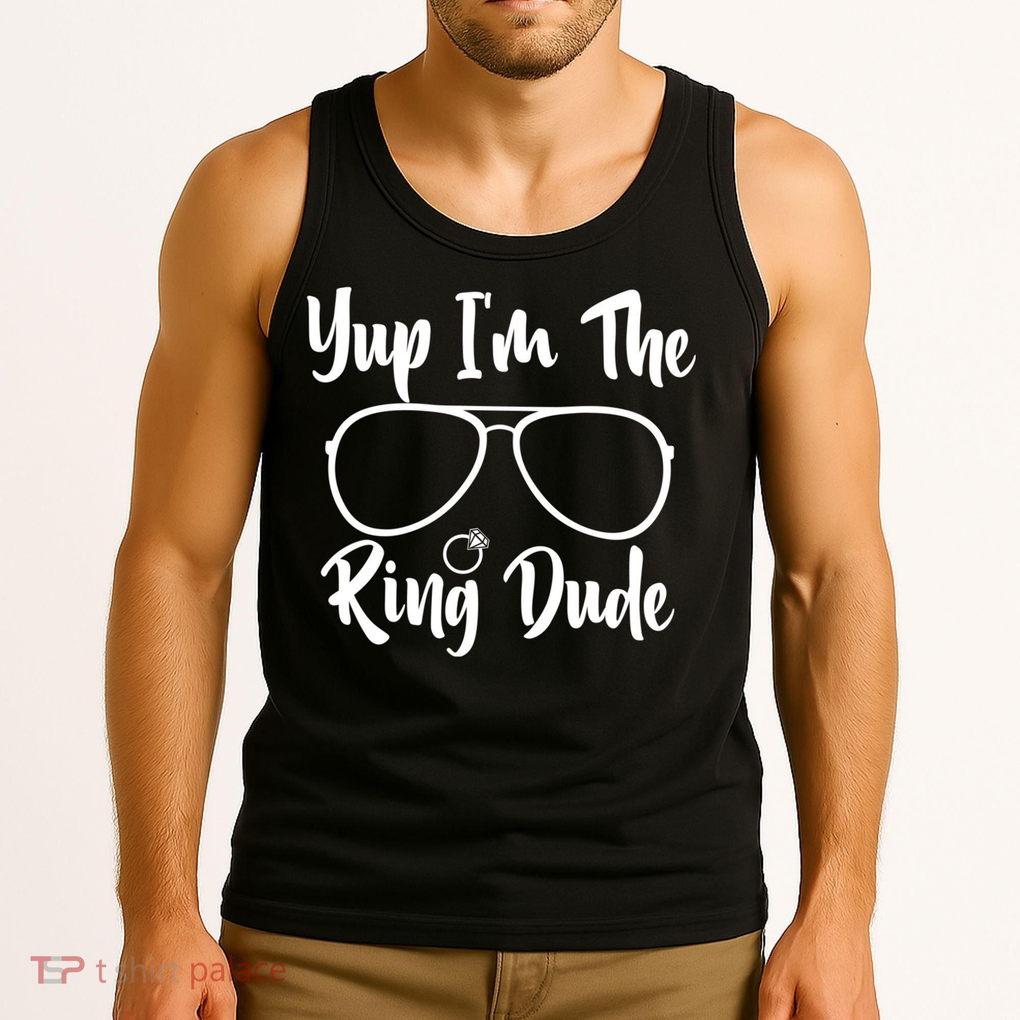 Yup Im The Ring Dude Funny Ring Bearer Wedding Gift Tank Top
