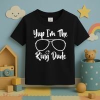 Yup Im The Ring Dude Funny Ring Bearer Wedding Gift Toddler T-Shirt thumb 3