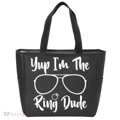Yup Im The Ring Dude Funny Ring Bearer Wedding Gift Tote Bag